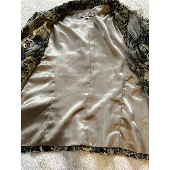 Catherine Curtis Floral Blazer Sz 8 Artsy Limited Edition Whimsigoth Canada Made - Picture 12 of 13
